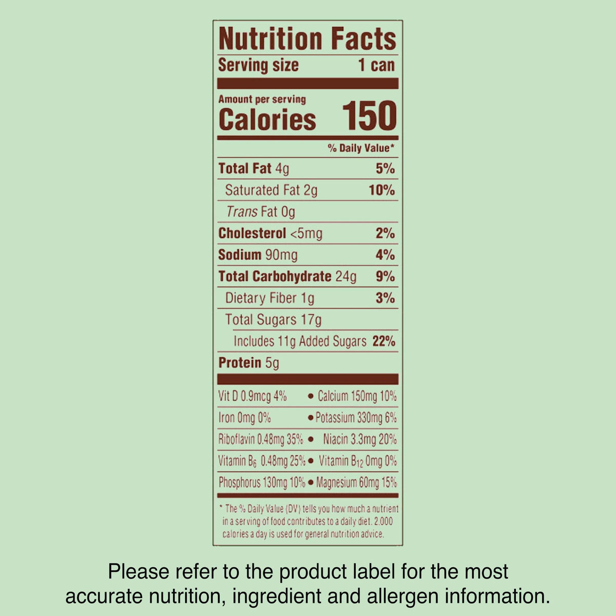 Chocolate Beverage Drink 24 Pack 8 fl oz Cans G8957