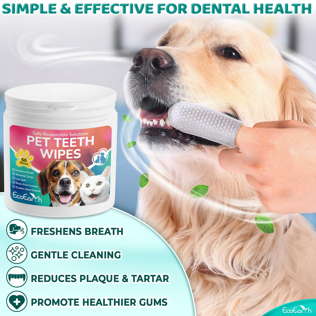 Teeth Cleaning Wipes for Dogs and Cats, 50 pc J485927