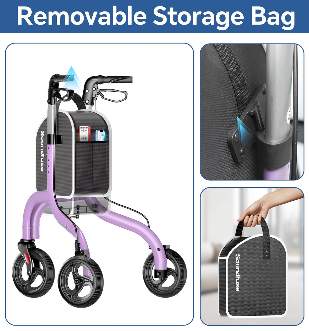 Lightweight Foldable Aluminum 3 Wheel Walkers Q359880
