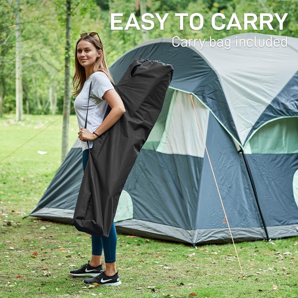 Foldable Camping Chair with Carry Bag Black Q833