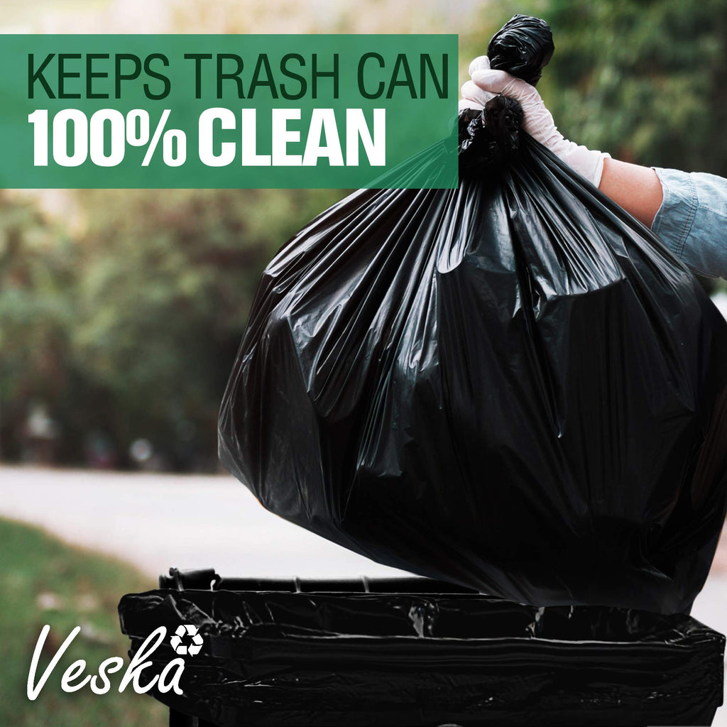 95-96 Gallon Black Heavy Duty Trash Bags with Ties B504905