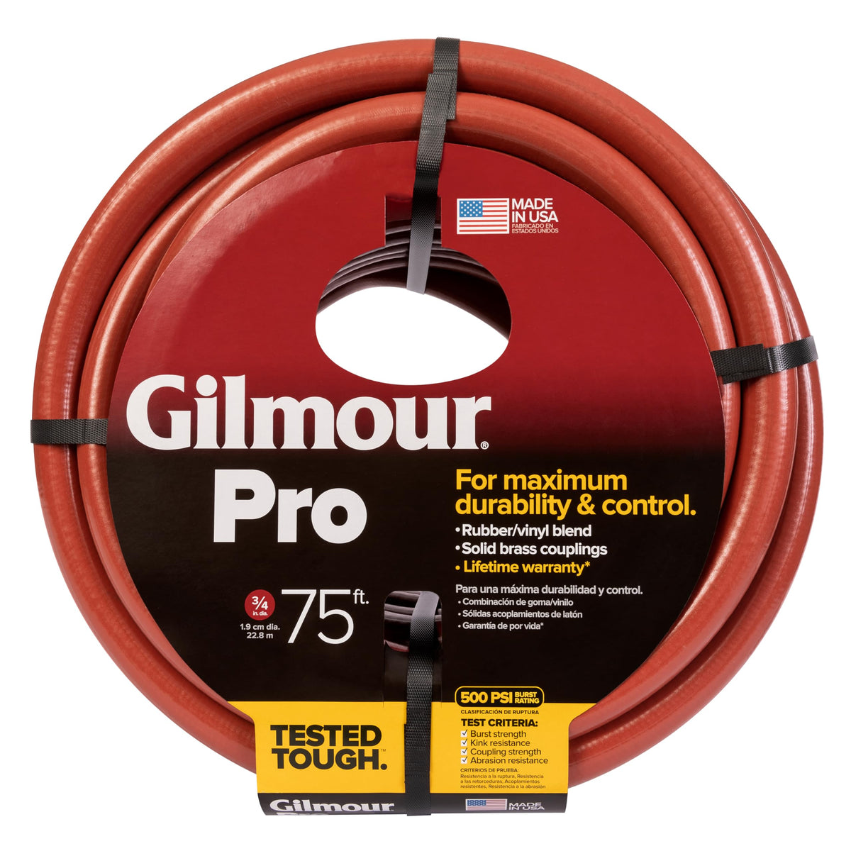 3/4" x 75' Heavy Duty Kink Resistant Garden Hose K358