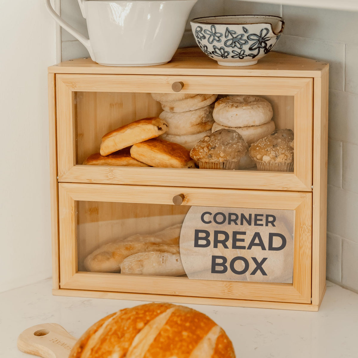 Bamboo Wooden Bread Box Z708