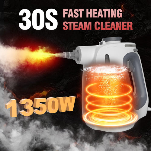 1350W Handheld Steam Cleaner with 15-Pc Accessories & 550ML Tank L75692