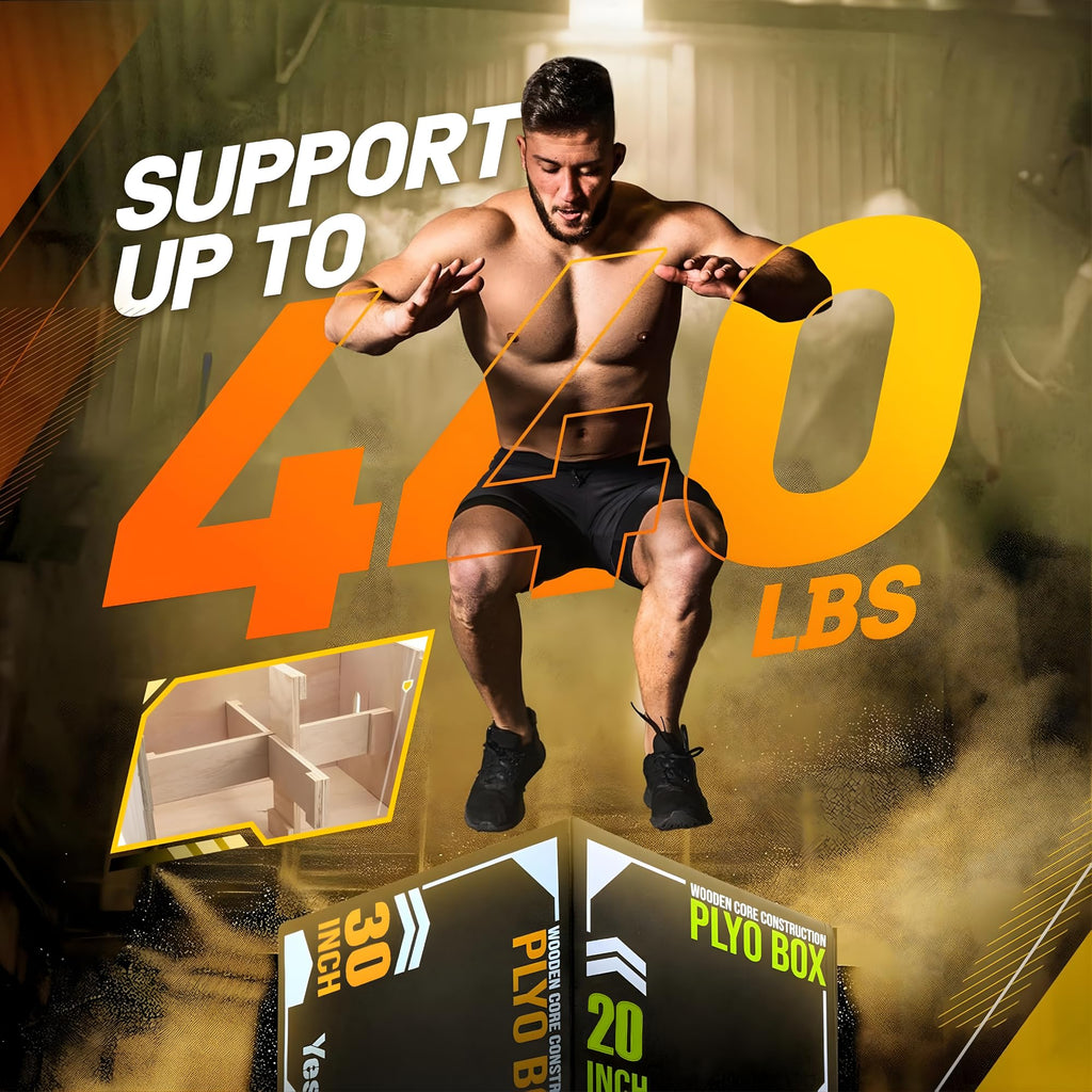 3-in-1 Soft-Padded Plyo Box with Wooden Core K37698