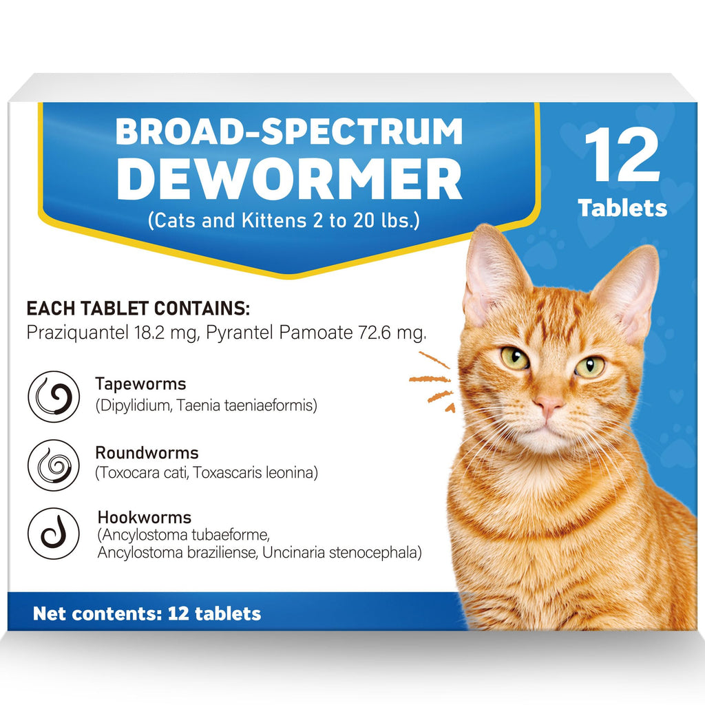 Pyrantel Pamoate Praziquantel Dewormer Tablets for Cats & Dogs F620