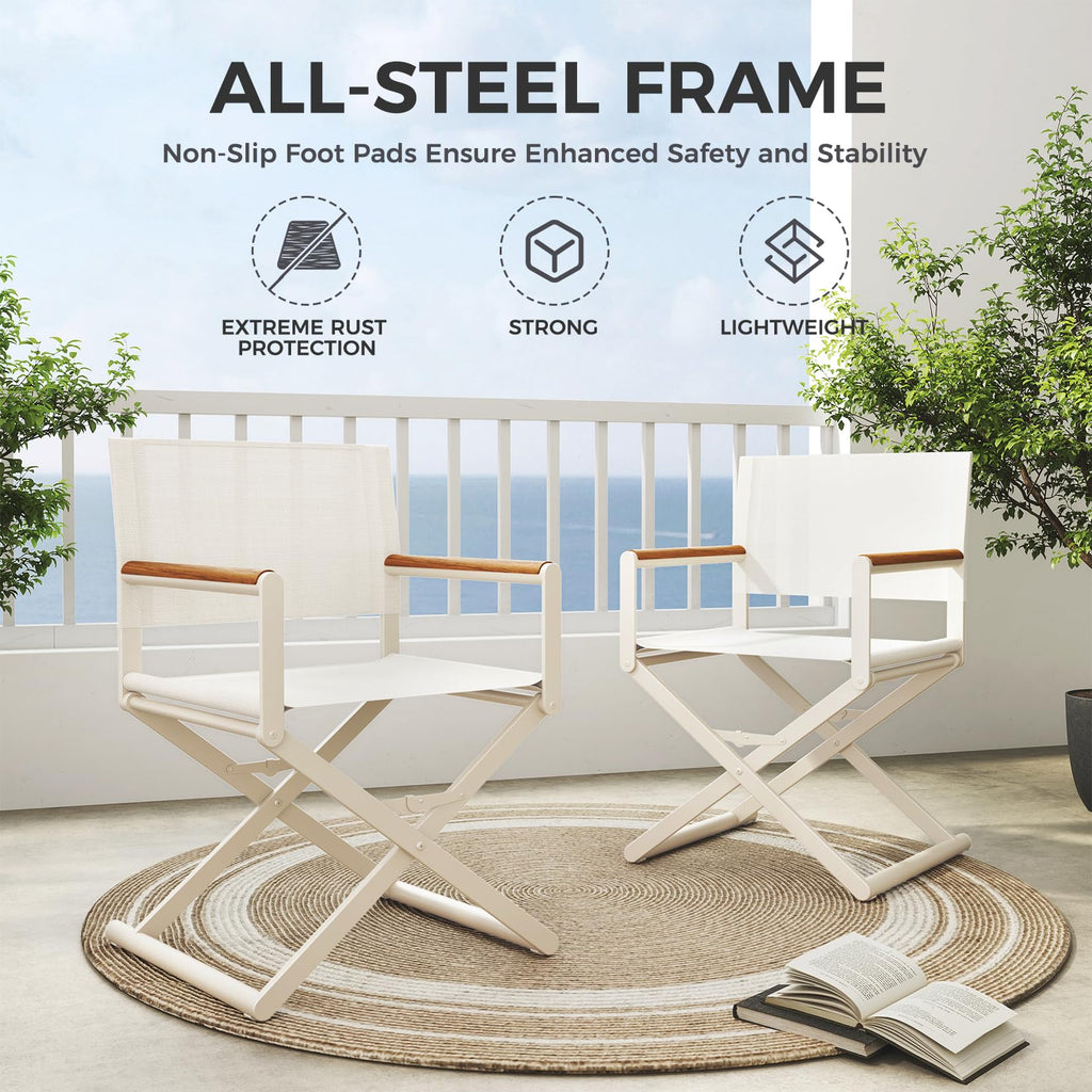 Extra-Wide Folding Directors Chairs Set of 2 H84414