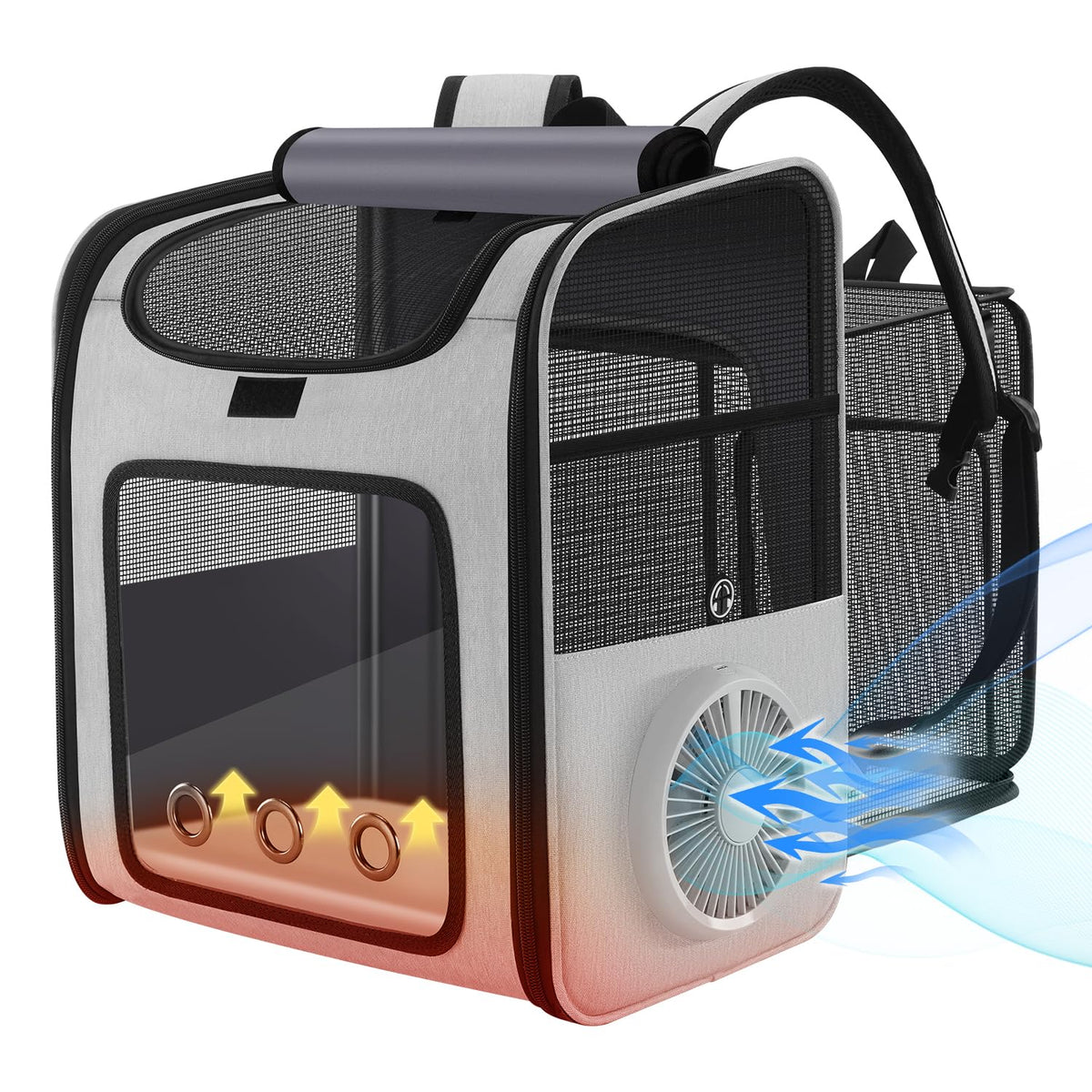 Cat Backpack Carrier with Cooling Fan & Heating Pad A512013