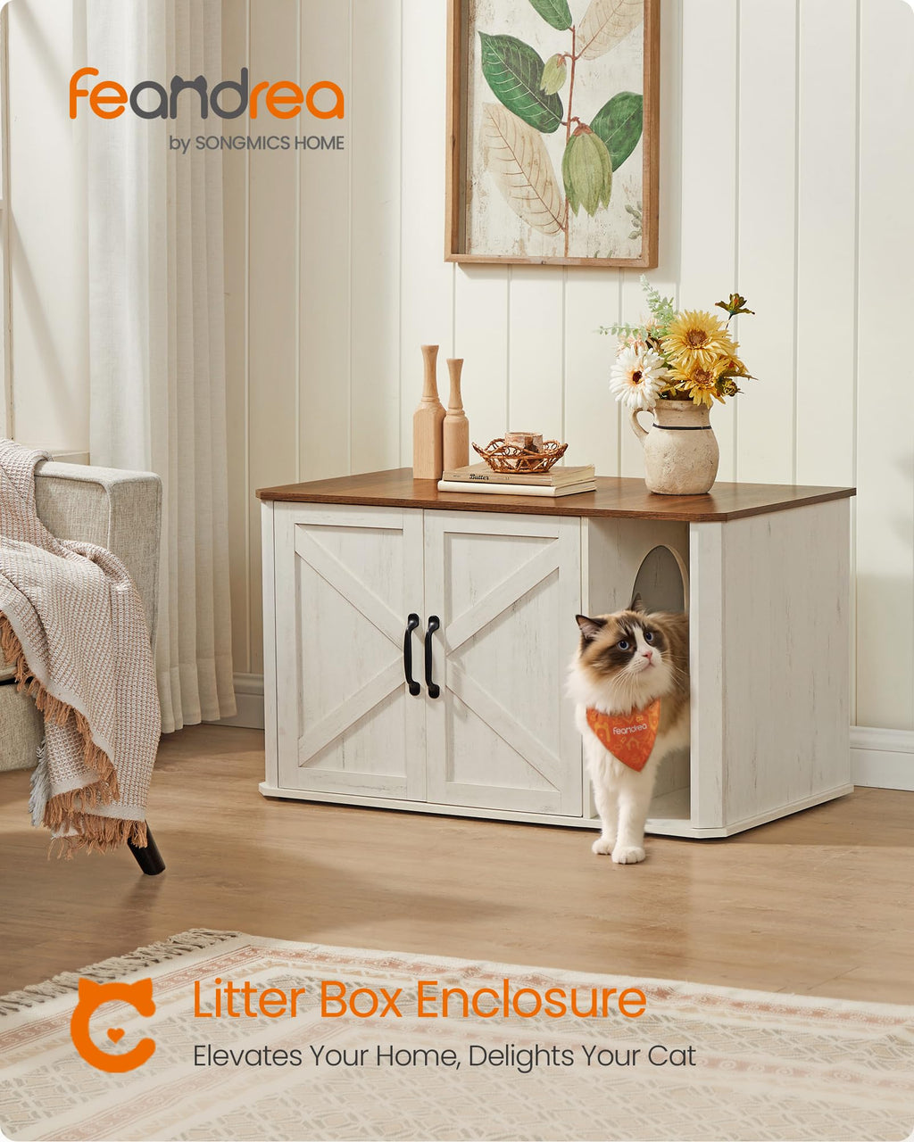 Modern Cat Litter Box Enclosure I50862