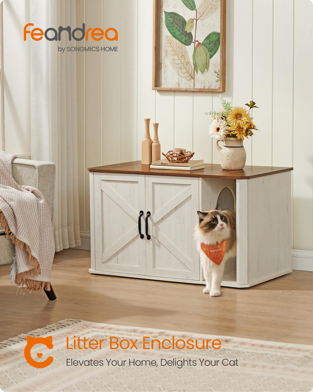 Modern Cat Litter Box Enclosure I50862