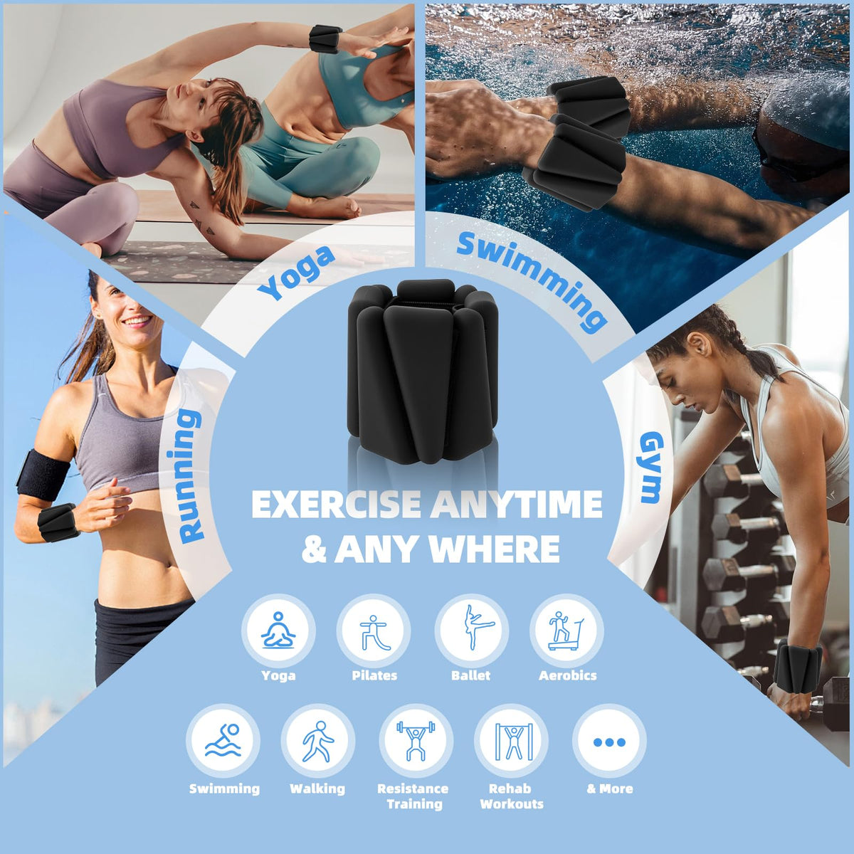 Ankle Weights 4 LBS Pair H821