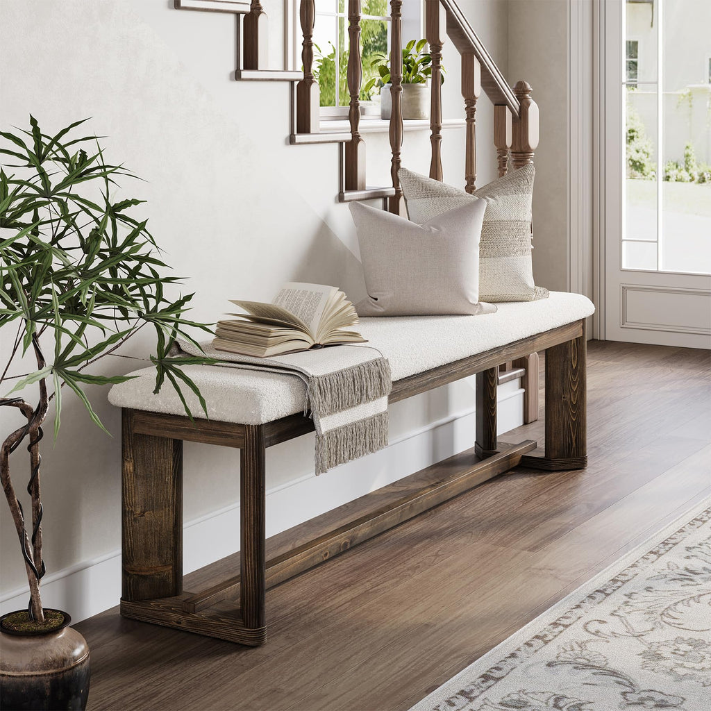 Upholstered Bench with Cushion M9128