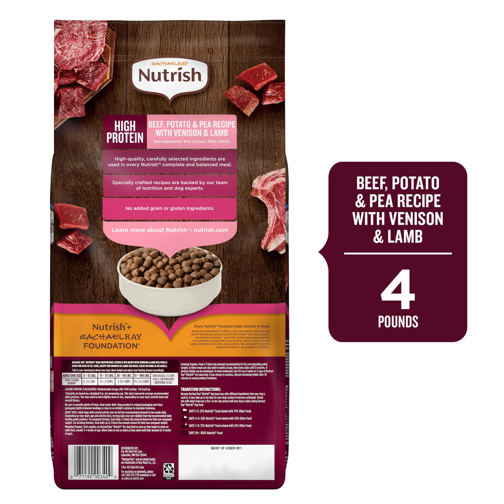 High Protein Dry Dog Food 4 lb. Bag V5466