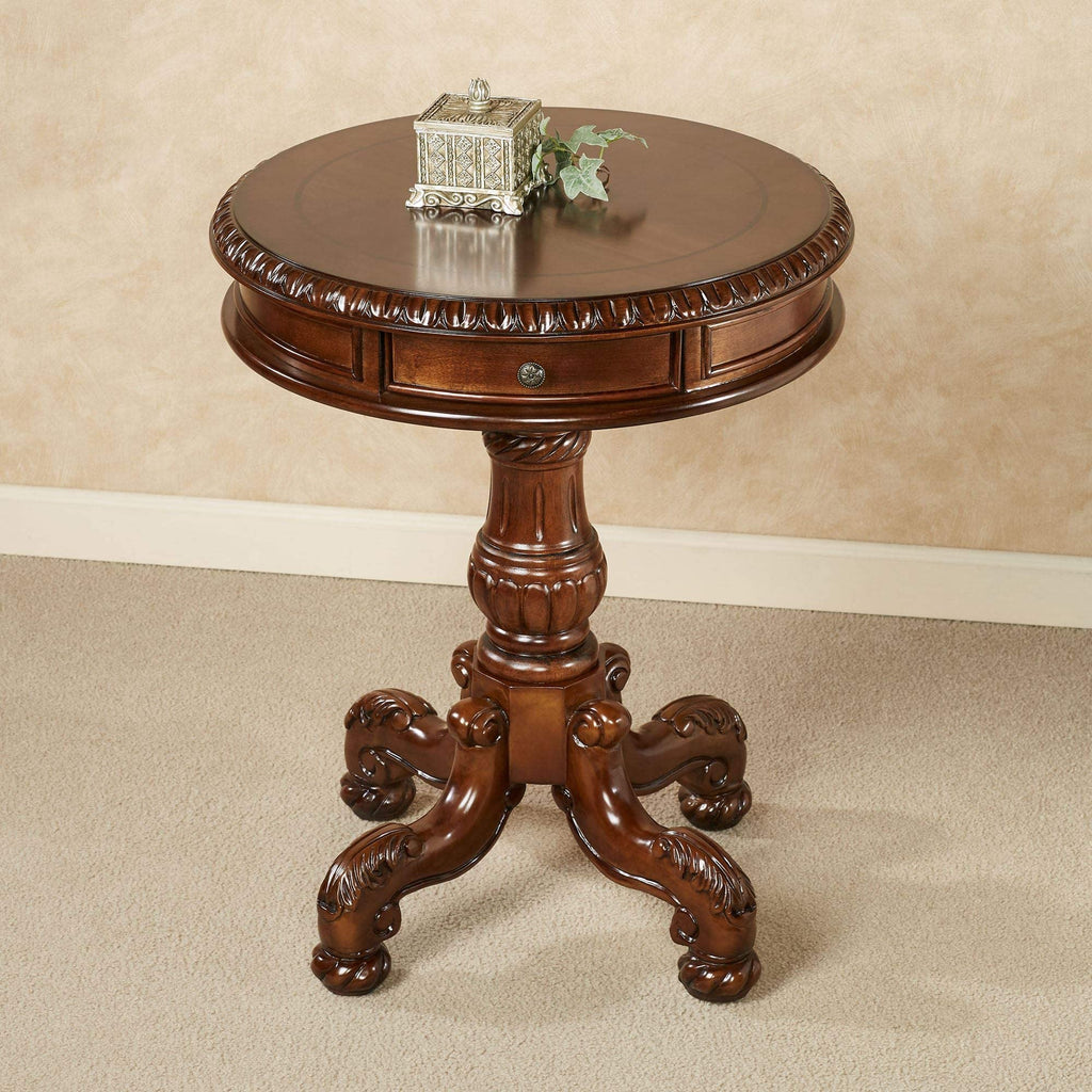 Autumn Cherry Pedestal End Table K20492