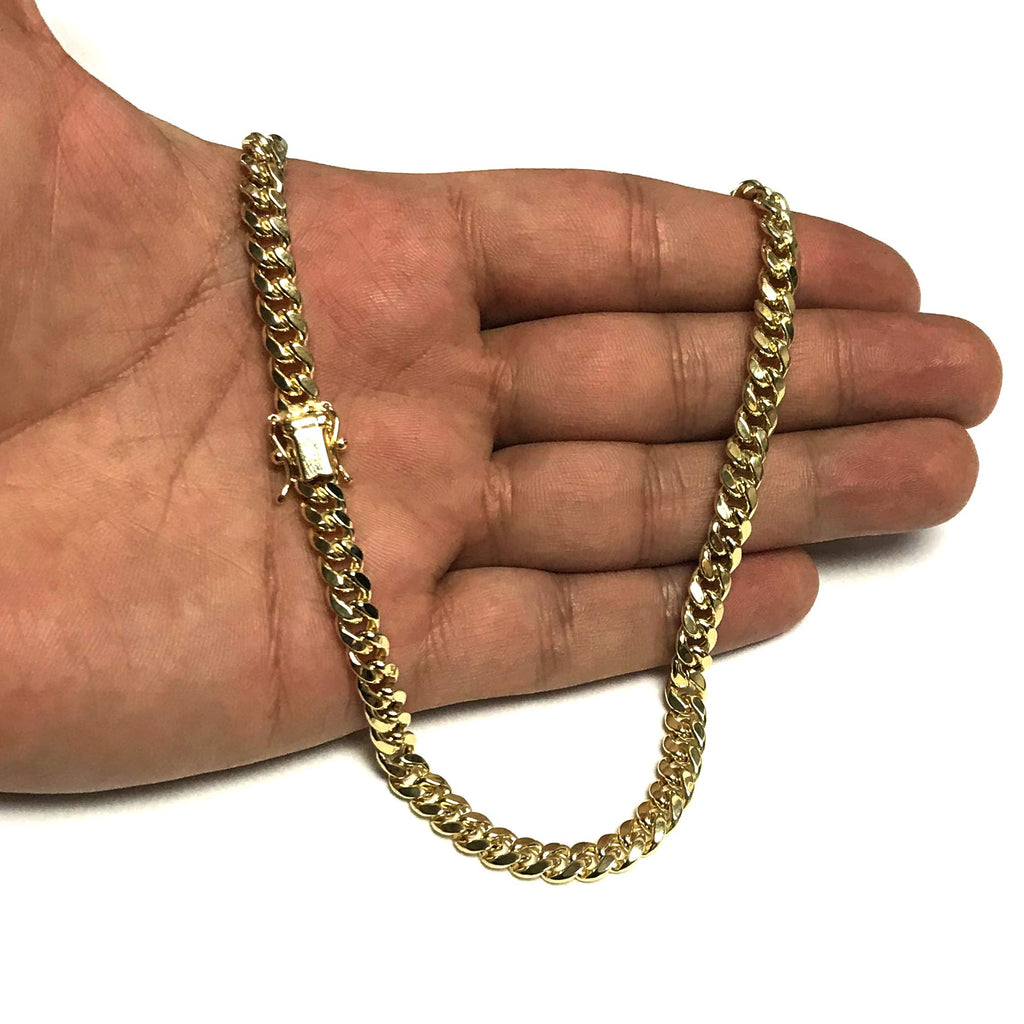 14k Yellow Gold Cuban Link Chain Necklace N44953