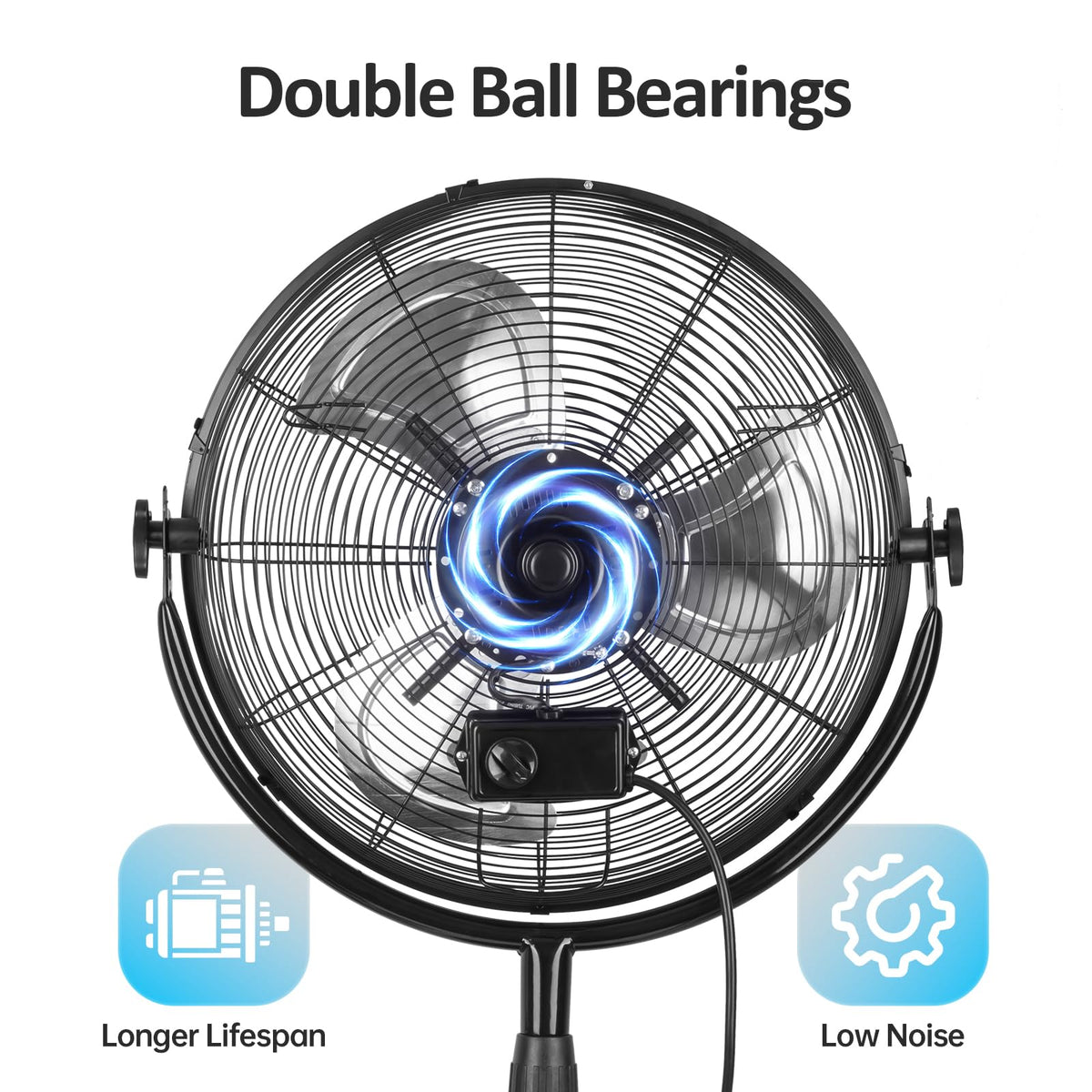 20 Inch Heavy Duty High Velocity Metal Stand Pedestal Fan N34579