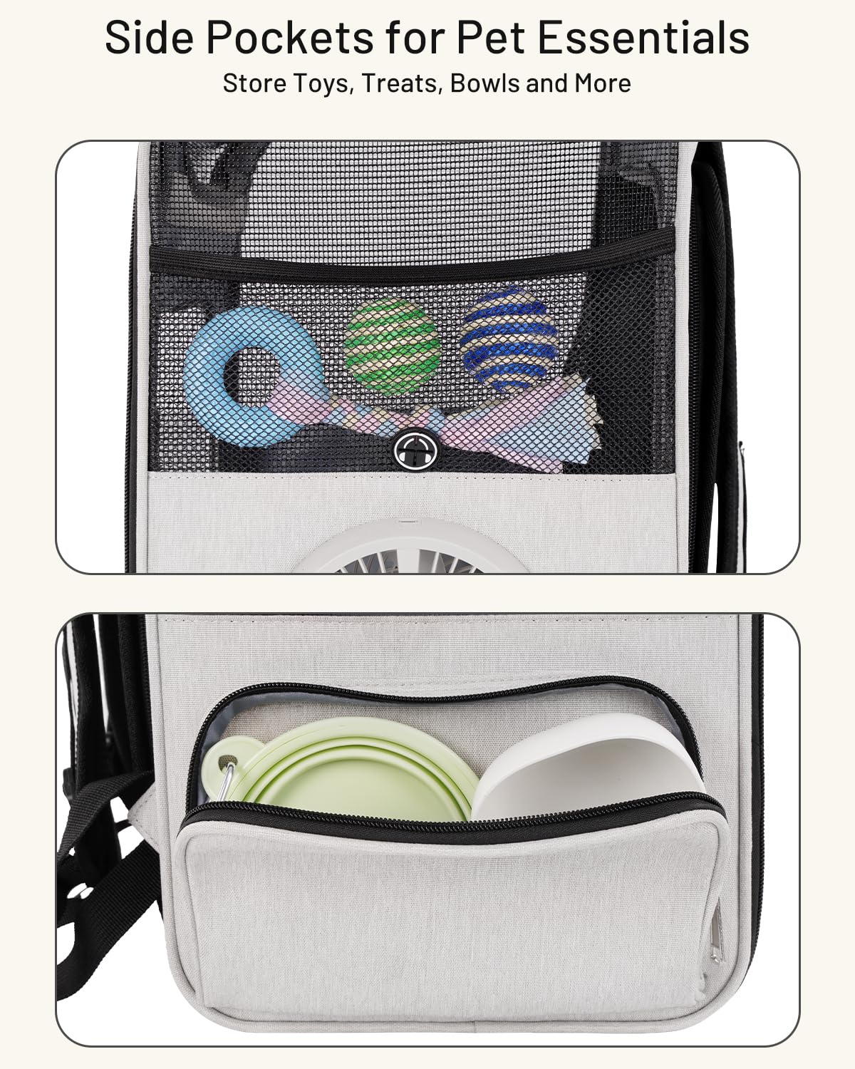 Cat Backpack Carrier with Cooling Fan & Heating Pad A512013