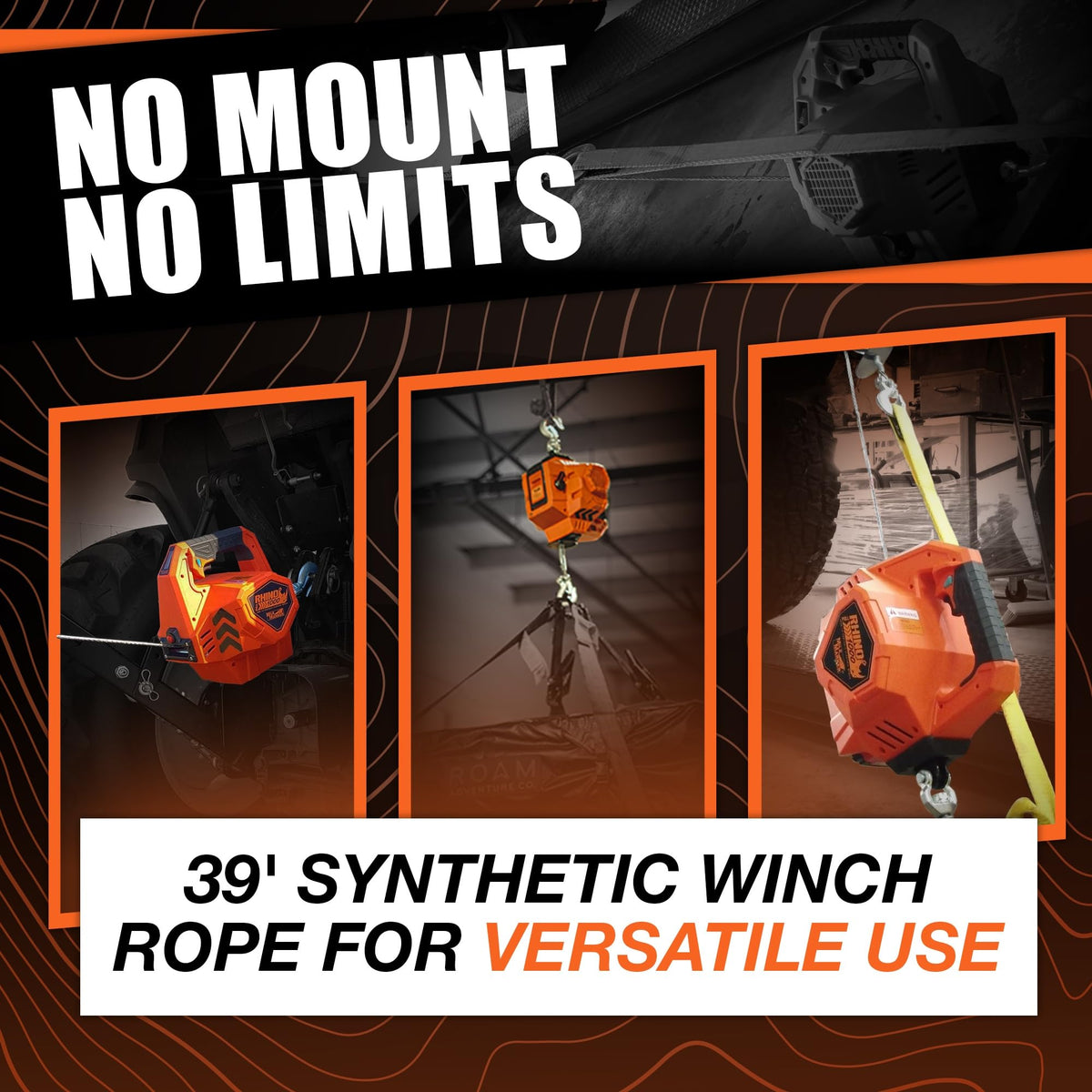 Portable Electric Winch with Synthetic Rope N964338