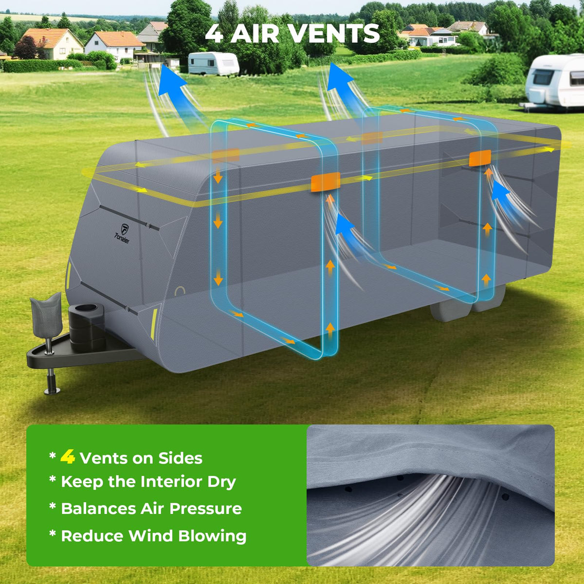 20-22FT Heavy Duty 9 Layers Travel Trailer Cover J49464