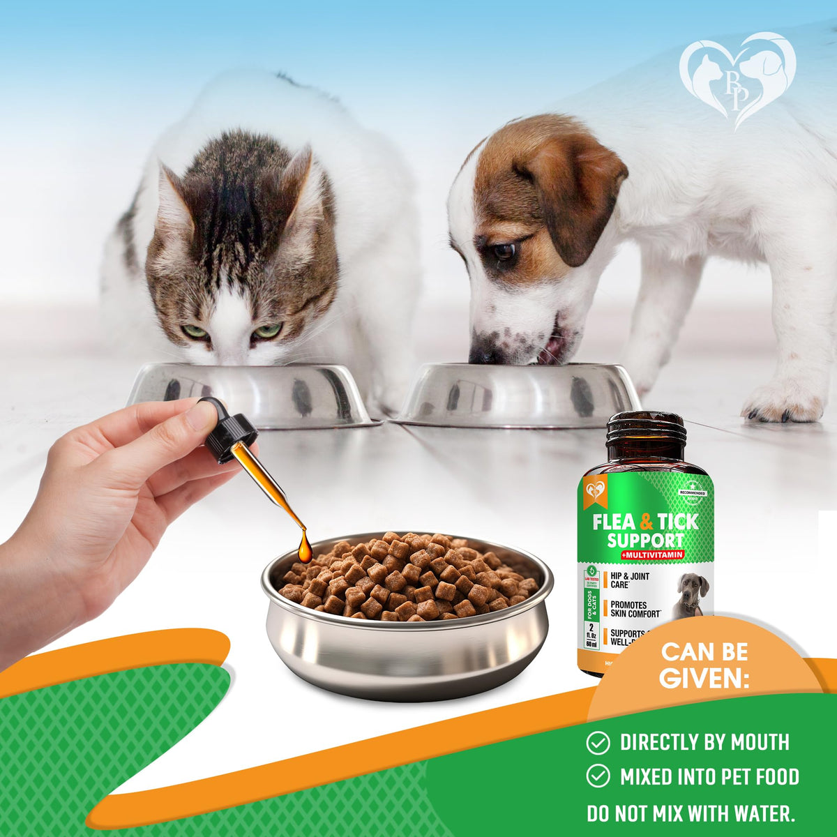 Natural Flea & Tick Prevention Drops for Dogs and Cats U273551
