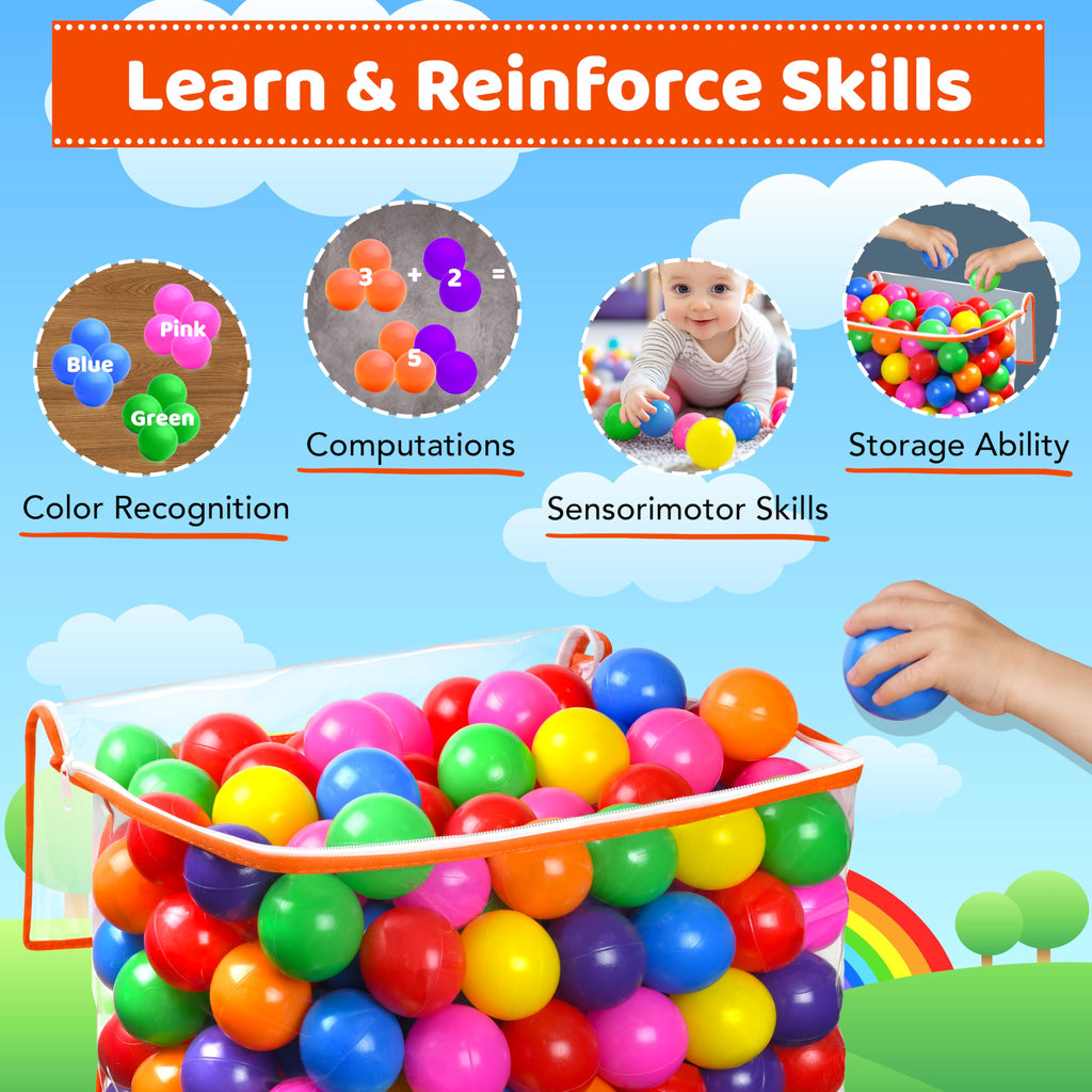 Ball Pit Balls with Reusable Storage Bag A358