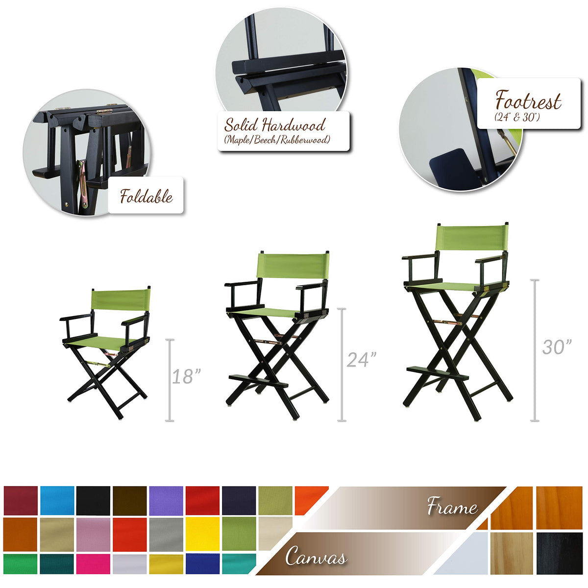 Bar Height Natural Frame Gold Canvas Director Chair G686760