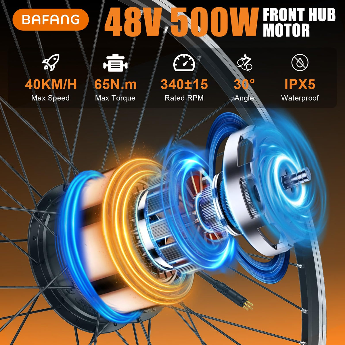 48V 500W Front Hub Motor Conversion Kit Z289