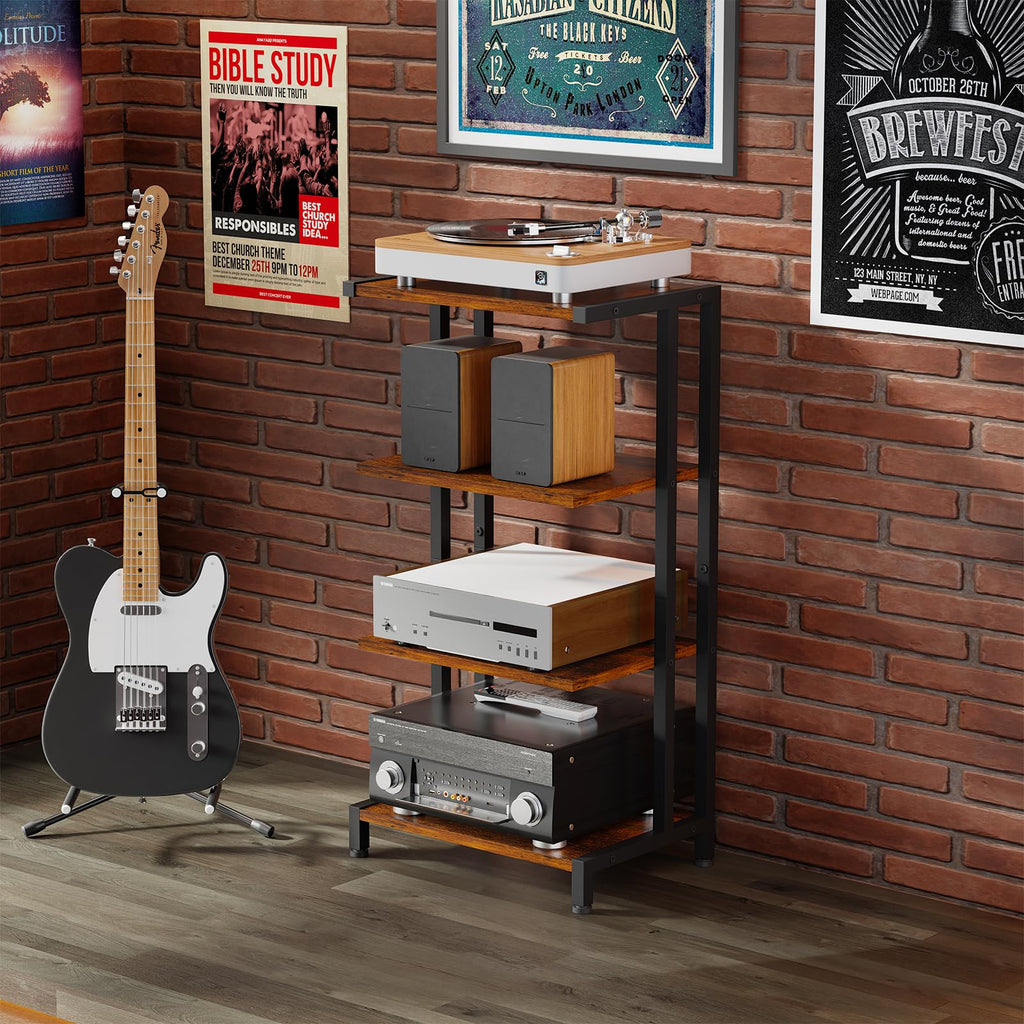 4-Tier Wooden AV Media Stand D217489