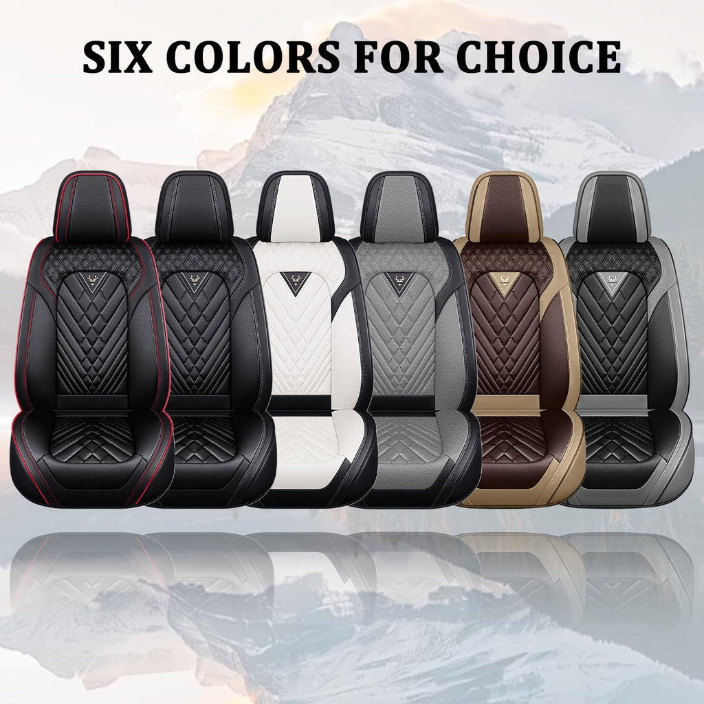Waterproof Nappa Leather Full Set Car Seat Covers X7842