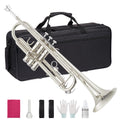 Nickel-Plated Brass Trumpet with Hard Case O642