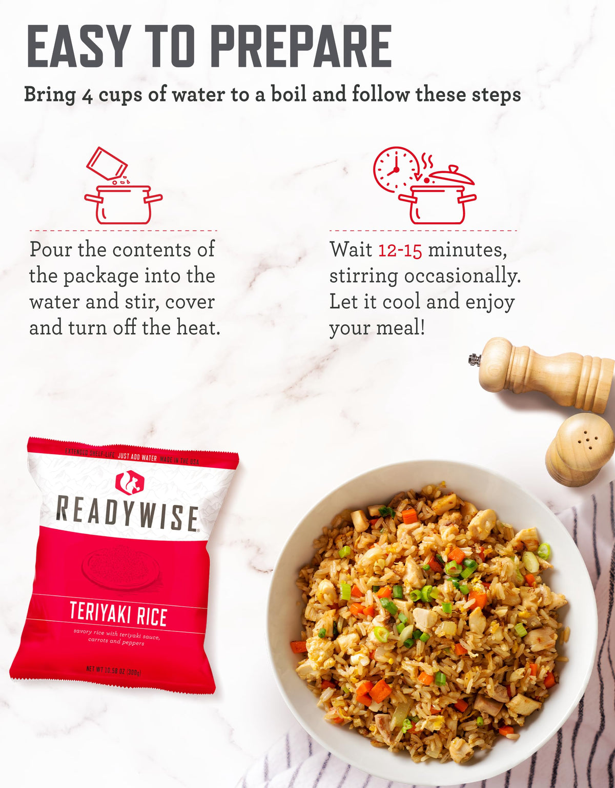 48 Servings Gluten Free Freeze Dried Entrées E831