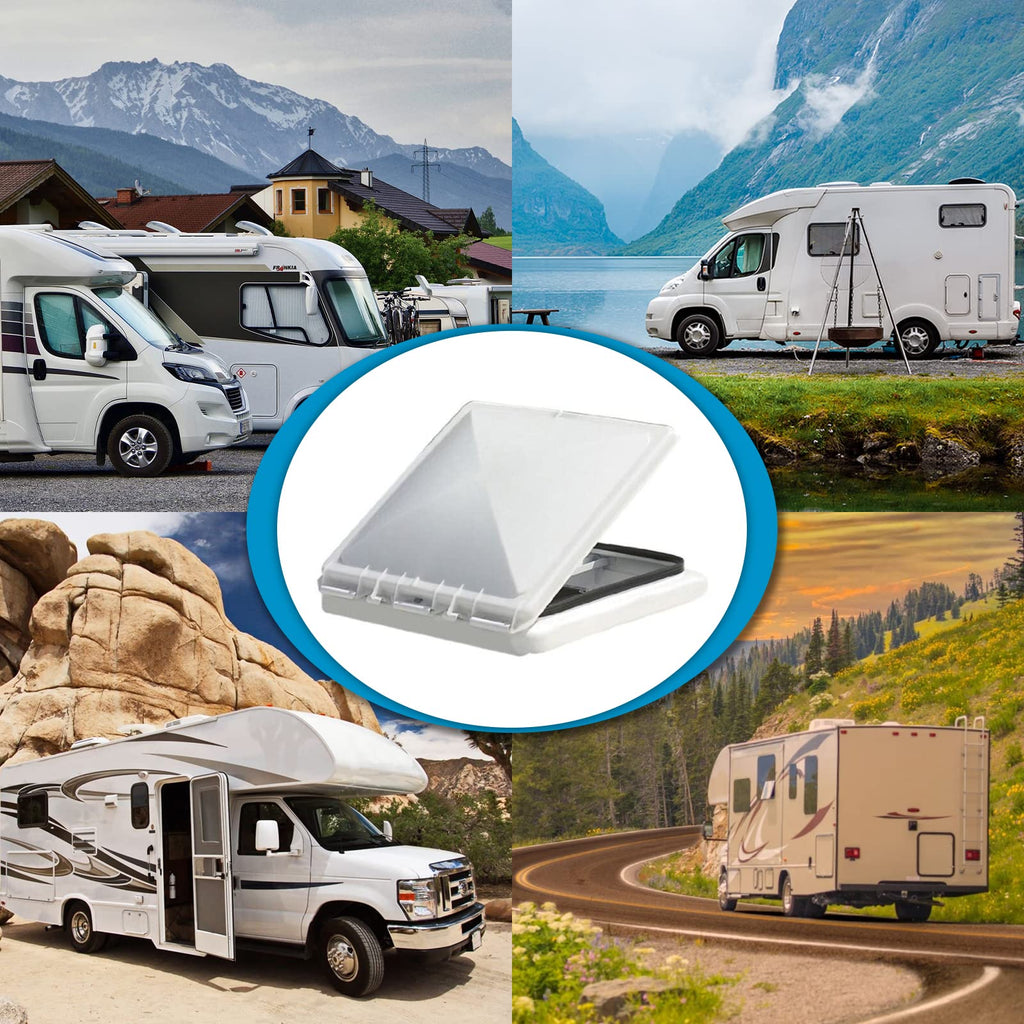 White 13 x13 inch RV Roof Vent Cover Replacement X656474