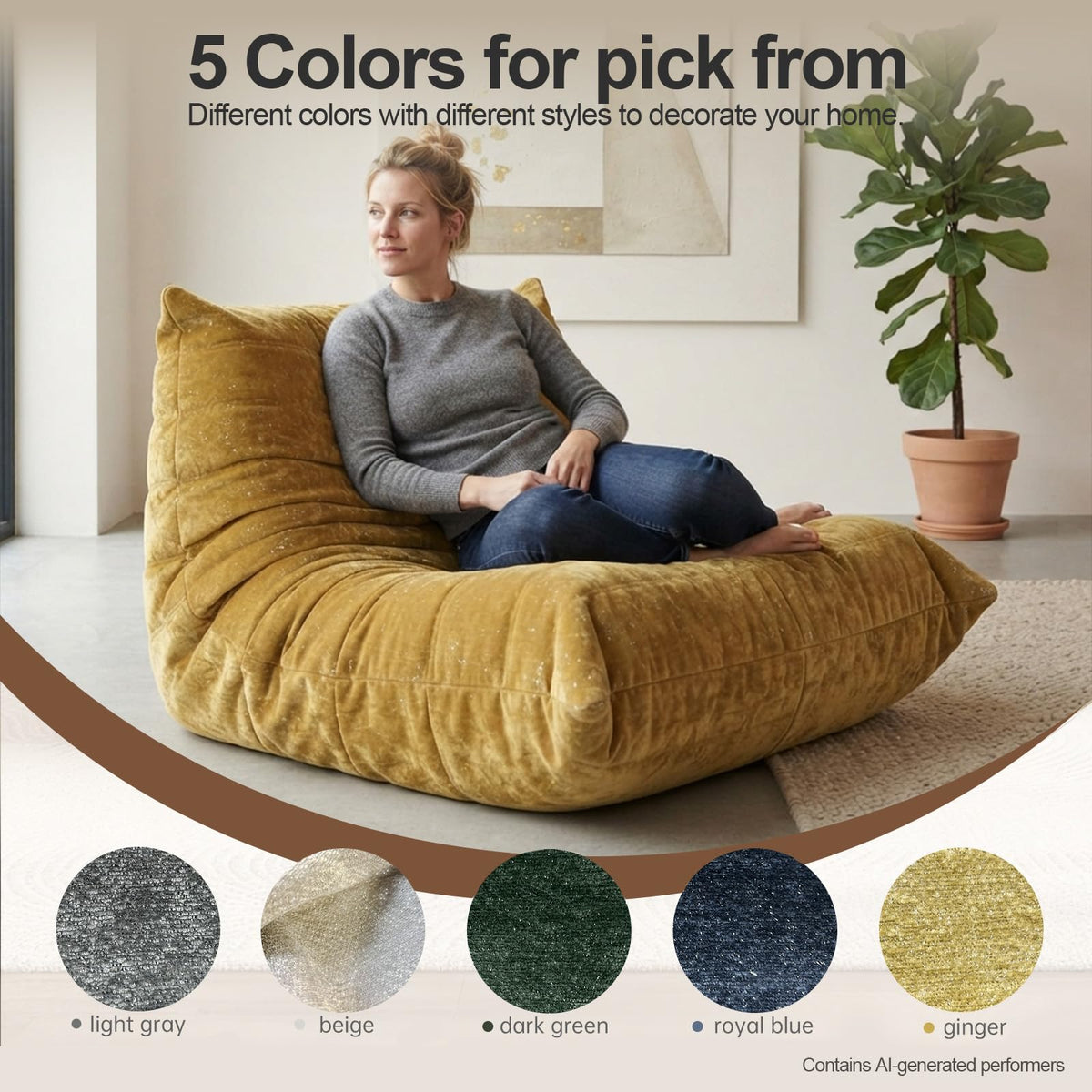 Large Bean Bag Chairs with Filler C412