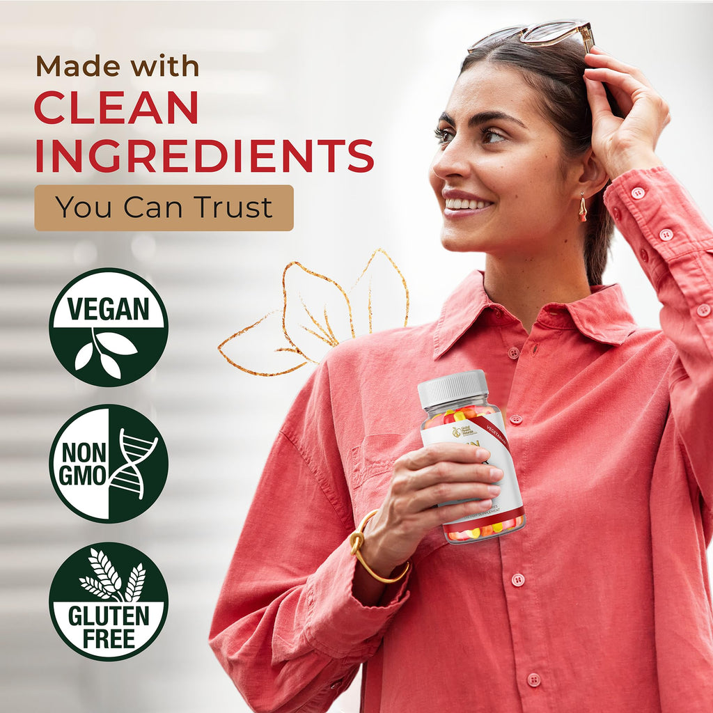 Vegan Fiber Gummies 3g Prebiotic Inulin Non-GMO Gluten-Free 30 Servings P7988