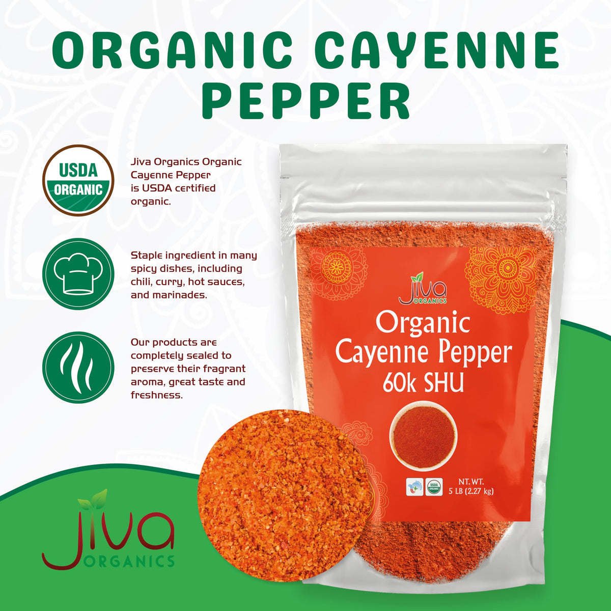 Cayenne Pepper Powder 5 LB Bulk Bag M64162