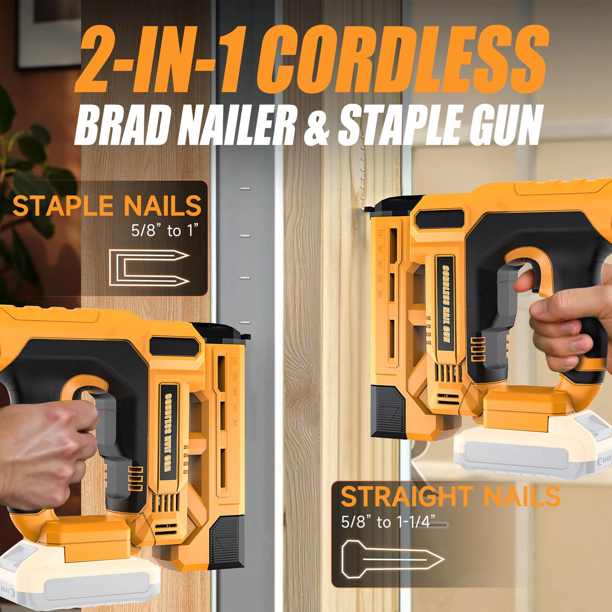 Cordless 2-in-1 18 Gauge Brad Nailer/Staple Gun N880