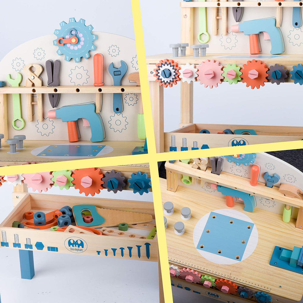 Wooden Kids Tool Bench with Tools Set N2581