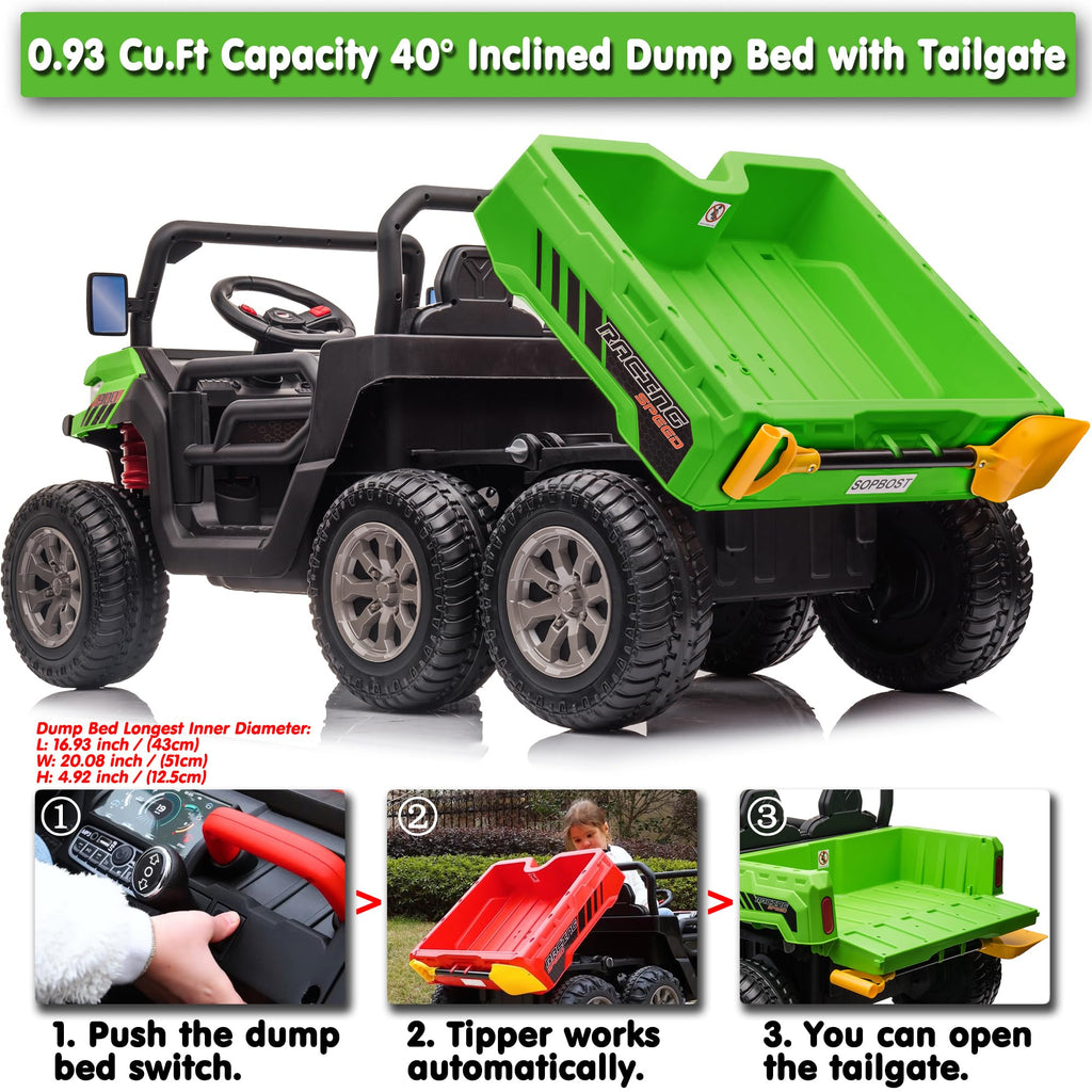 24V Kids Ride On Truck with Electric Dump Bed L65285