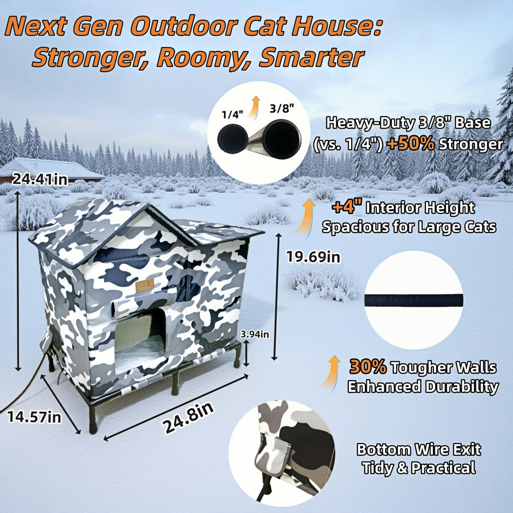 Extra Large Heated Weatherproof Cat House P85970