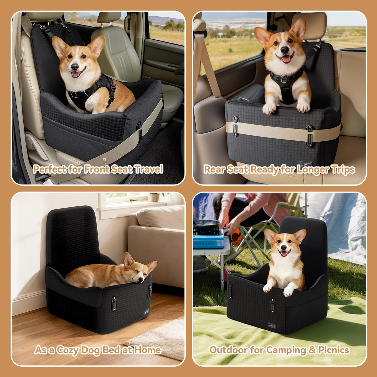 Dog Car Seat with Elevated Cushion Q141137