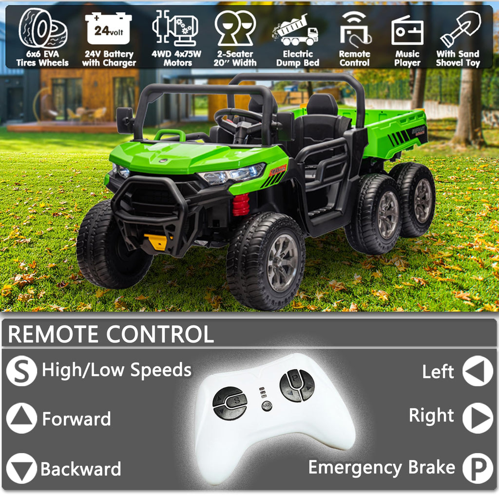 24V Kids Ride On Truck with Electric Dump Bed L65285
