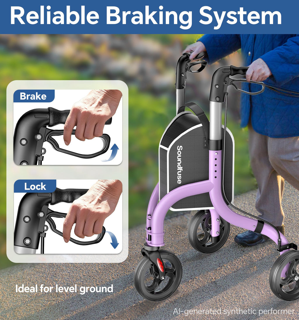 Lightweight Foldable Aluminum 3 Wheel Walkers Q359880