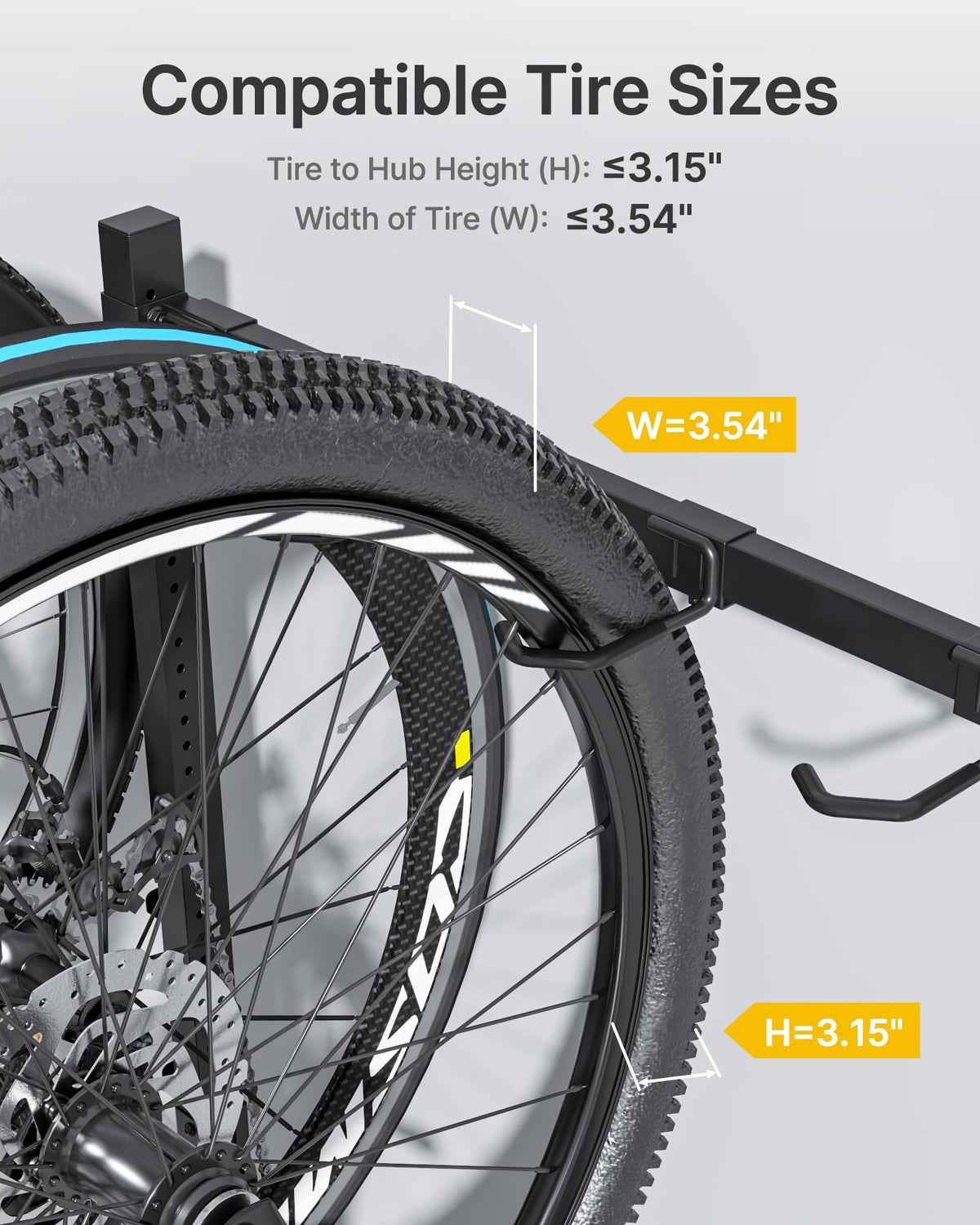 Freestanding Bike Storage Rack with Wheels for 3 Bikes F881