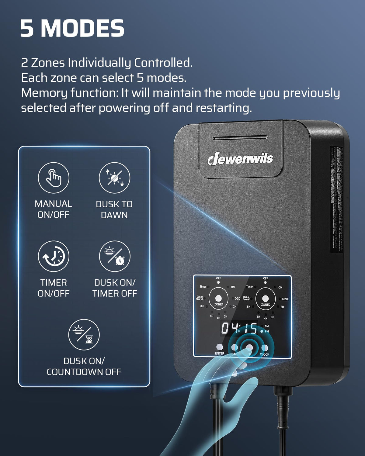 200W Low Voltage Landscape Transformer with 2 Zones O943