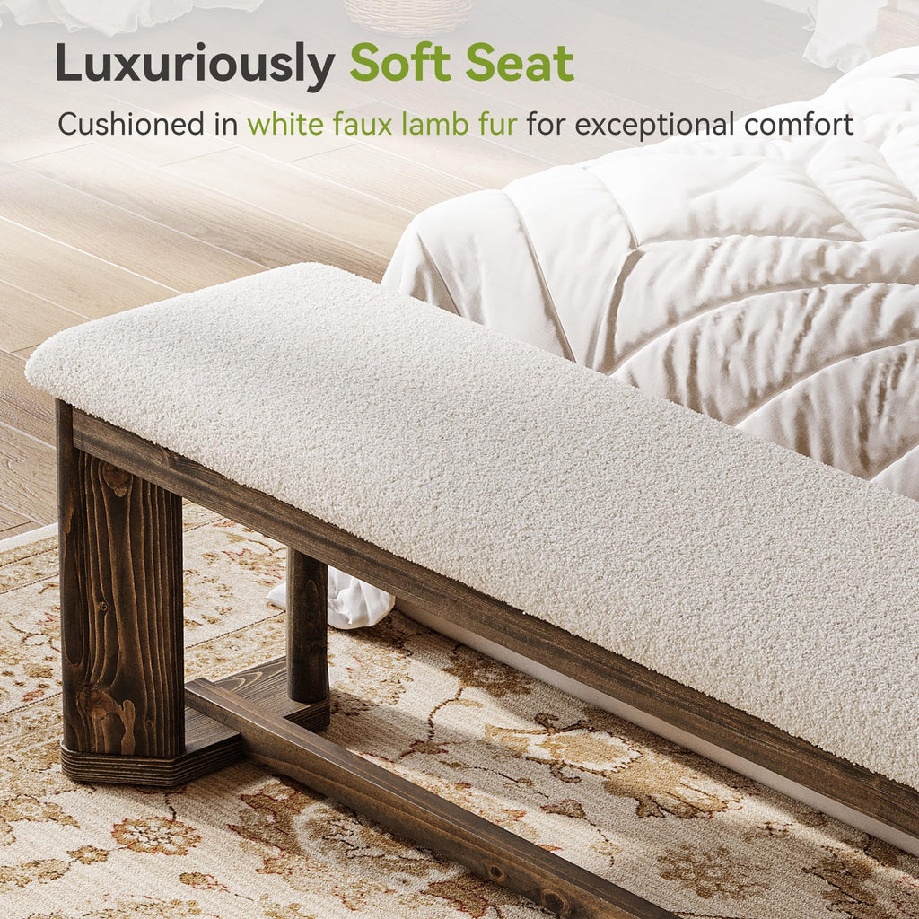 Upholstered Bench with Cushion M9128
