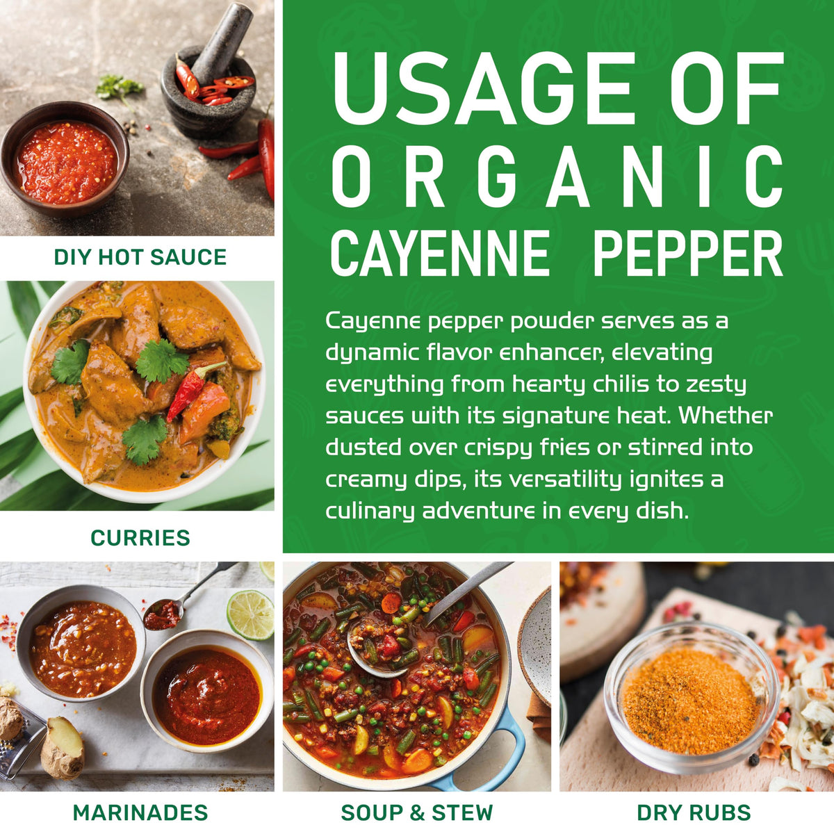 Cayenne Pepper Powder 5 LB Bulk Bag M64162