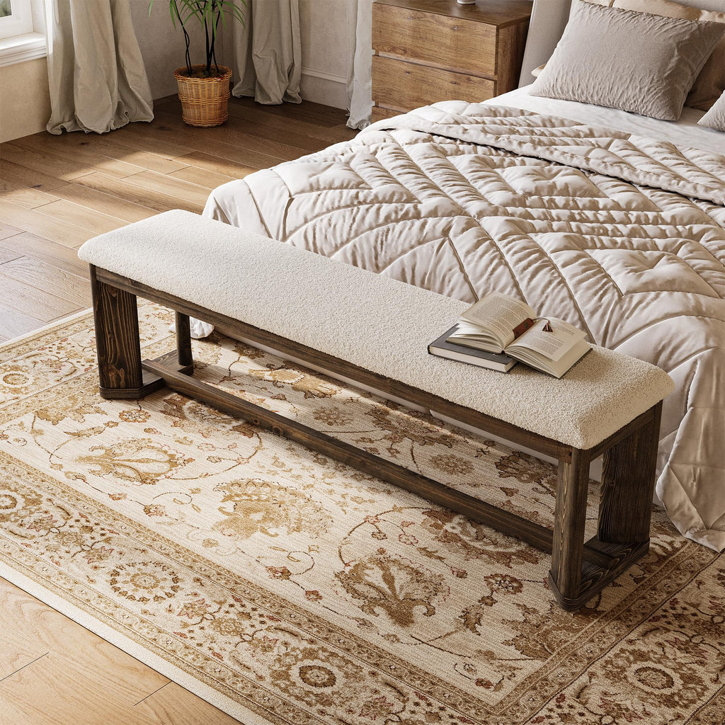 Upholstered Bench with Cushion M9128