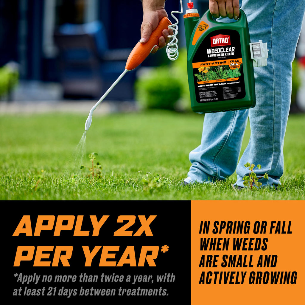 Ortho WeedClear Lawn Weed Killer Ready-to-Use with Comfort Wand, 1 gal. H2660
