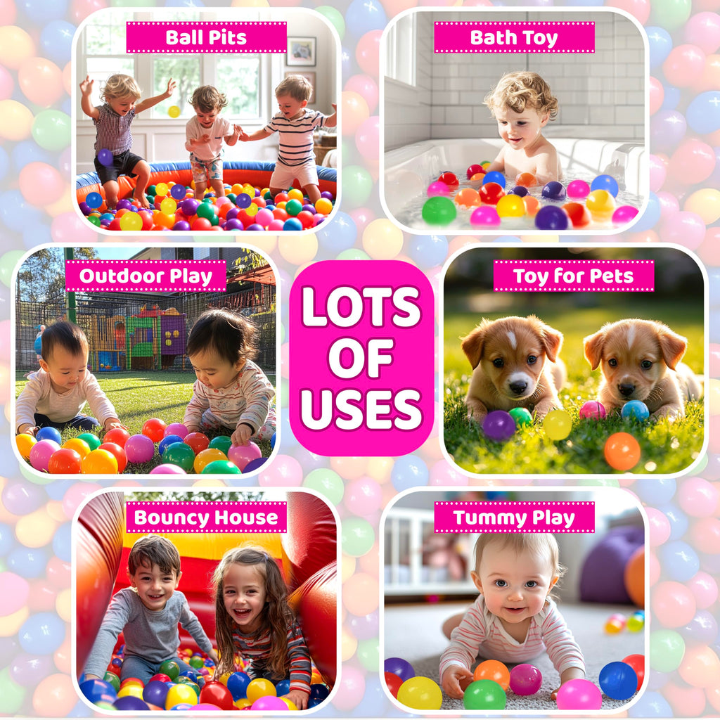Ball Pit Balls with Reusable Storage Bag A358