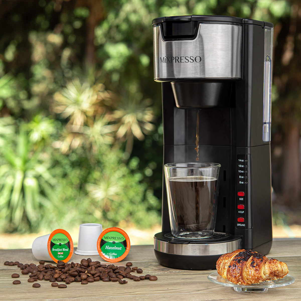 Black Single Serve Coffee Maker 30 oz U161